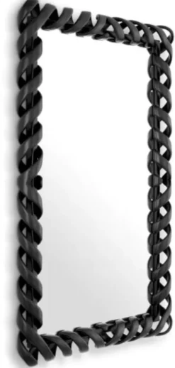 Casa Padrino Luxus Mahagoni Spiegel Schwarz H. 141 cm