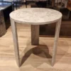 Casa Padrino Luxus Marmor Beistelltisch Grau Ø 48 cm