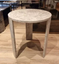 Casa Padrino Luxus Marmor Beistelltisch Grau Ø 48 cm