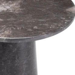 Casa Padrino Luxus Marmor Beistelltisch Grau Ø 55 x H. 57 cm - Runder Tisch aus hochwertigem Marmor - Marmor Möbel - Luxus Möbel - Luxus Qualität