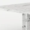 Casa Padrino Luxus Marmor Couchtisch Weiß 130 x 70 x H. 35 cm - Rechteckiger Wohnzimmertisch aus hochwertigem spanischen Carrara Marmor - Luxus Möbel