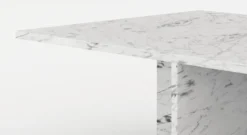 Casa Padrino Luxus Marmor Couchtisch Weiß 130 x 70 x H. 35 cm - Rechteckiger Wohnzimmertisch aus hochwertigem spanischen Carrara Marmor - Luxus Möbel