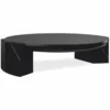 Casa Padrino Luxus Marmor Couchtisch Schwarz 122 cm - Wohnzimmer & Hotel Möbel