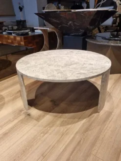 Casa Padrino Luxus Marmor Couchtisch Grau Ø 85 cm