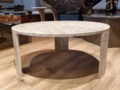 Casa Padrino Luxus Marmor Couchtisch Grau Ø 85 cm