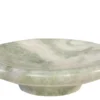 Casa Padrino Luxus Marmor Schale Grün 30 x 30 x H. 8,5 cm - Große runde Schale mit sanft gerundeter Wandung aus hochwertigem Indian Green Onyx - Luxus Deko Accessoires