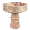 Casa Padrino Luxus Marmor Schale Rosa 20 x 20 x H. 20 cm - Kelchförmige Schale auf rundem Fuß aus hochwertigem Rosalia Pink Marmor - Luxus Deko Accessoires