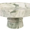Casa Padrino Luxus Marmor Schale Grün 30 x 30 x H. 15 cm - Weit geöffnete Schale auf rundem Fuß aus hochwertigem Indian Green Onyx - Luxus Deko Accessoires