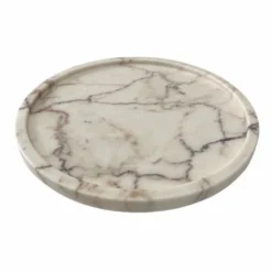 Casa Padrino Luxus Marmor Serviertablett Creme Ø 33,5 cm - Gastronomie Accessoires