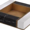 Casa Padrino Luxus Marmor Serviertablett Schwarz / Weiß / Antik Messingfarben 20 x 20 x H. 4 cm - Luxus Gastronomie Accessoires
