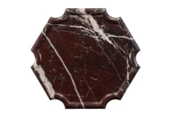 Casa Padrino Luxus Marmor Tablett Weinrot 30,5 x 30,5 x H. 2 cm - Flaches quadratisches Tablett aus hochwertigem Rosso Levanto Marmor - Luxus Deko Accessoires