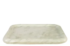 Casa Padrino Luxus Marmor Tablett Grün 40 x 40 x H. 3,5 cm - Quadratisches Tablett mit flach erhöhtem Rand aus hochwertigem Indian Green Onyx - Luxus Deko Accessoires