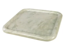 Casa Padrino Luxus Marmor Tablett Grün 40 x 40 x H. 3,5 cm - Quadratisches Tablett mit flach erhöhtem Rand aus hochwertigem Indian Green Onyx - Luxus Deko Accessoires