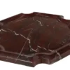 Casa Padrino Luxus Marmor Tablett Weinrot 21 x 21 x H. 2 cm - Flaches quadratisches Tablett aus hochwertigem Rosso Levanto Marmor - Luxus Deko Accessoires