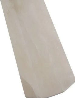 Casa Padrino Luxus Marmor Tischleuchte Weiß / Gold H. 67,5 cm