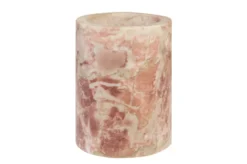 Casa Padrino Luxus Marmor Weinkühler Rosa Ø 14 x H. 18 cm - Massiver Flaschenkühler aus hochwertigem Rosalia Pink Marmor - Luxus Bar Accessoires