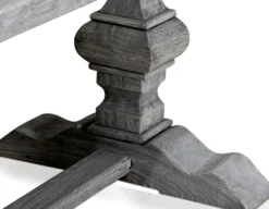 Casa Padrino Luxus Massivholz Esstisch Grau 180 x 90 x H. 76 cm - Rechteckiger Küchentisch aus hochwertigen unbehandeltem Altholz