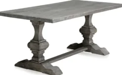 Casa Padrino Luxus Massivholz Esstisch Grau 180 x 90 x H. 76 cm - Rechteckiger Küchentisch aus hochwertigen unbehandeltem Altholz