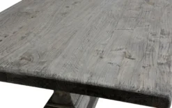 Casa Padrino Luxus Massivholz Esstisch Grau 180 x 90 x H. 76 cm - Rechteckiger Küchentisch aus hochwertigen unbehandeltem Altholz