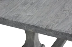 Casa Padrino Luxus Massivholz Esstisch Grau 180 x 90 x H. 76 cm - Rechteckiger Küchentisch aus hochwertigen unbehandeltem Altholz