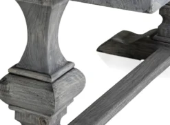 Casa Padrino Luxus Massivholz Esstisch Grau 180 x 90 x H. 76 cm - Rechteckiger Küchentisch aus hochwertigen unbehandeltem Altholz