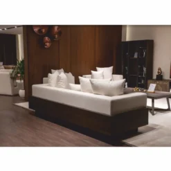 Casa Padrino Luxus Massivholz Couchtisch Braun 138 cm - Hotel & Wohnzimmer Möbel