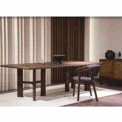 Casa Padrino Luxus Massivholz Esstisch Braun 200 cm - Esszimmer Möbel