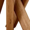 Casa Padrino Luxus Massivholz Beistelltisch Braun 65 x 50 x H. 49,5 cm - Eichenholz Beistelltisch - Wohnzimmer Möbel - Luxus Möbel - Luxus Qualität