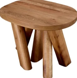Casa Padrino Luxus Massivholz Beistelltisch Braun 65 x 50 x H. 49,5 cm - Eichenholz Beistelltisch - Wohnzimmer Möbel - Luxus Möbel - Luxus Qualität