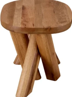 Casa Padrino Luxus Massivholz Beistelltisch Braun 65 x 50 x H. 49,5 cm - Eichenholz Beistelltisch - Wohnzimmer Möbel - Luxus Möbel - Luxus Qualität