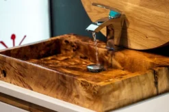 Casa Padrino Luxus Massivholz Waschbecken Braun - Verschiedene Größen