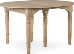 Casa Padrino Luxus Massivholz Esstisch Naturfarben 110-272 x 110 x H. 78 cm - Ausziehbarer Massivholz Küchentisch - Esszimmer Möbel - Küchen Möbel - Massivholz Möbel - Luxus Möbel