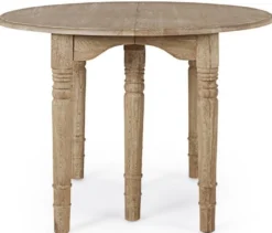 Casa Padrino Luxus Massivholz Esstisch Naturfarben 110-272 x 110 x H. 78 cm - Ausziehbarer Massivholz Küchentisch - Esszimmer Möbel - Küchen Möbel - Massivholz Möbel - Luxus Möbel