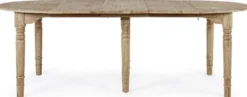 Casa Padrino Luxus Massivholz Esstisch Naturfarben 110-272 x 110 x H. 78 cm - Ausziehbarer Massivholz Küchentisch - Esszimmer Möbel - Küchen Möbel - Massivholz Möbel - Luxus Möbel