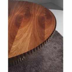Casa Padrino Luxus Massivholz Esstisch Braun / Bunt Ø 144 cm - Esszimmer Möbel