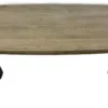Casa Padrino Luxus Massivholz Esstisch Braun / Schwarz 240 x 100 x H. 78 cm - Ovaler Küchentisch - Esszimmer Möbel - Massivholz Möbel - Luxus Möbel