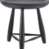 Casa Padrino Luxus Massivholz Beistelltisch Schwarz Ø 38 x H. 37,5 cm - Runder Mindiholz Tisch - Luxus Wohnzimmer Möbel