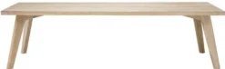 Casa Padrino Luxus Massivholz Esstisch Naturfarben 280 x 110,5 x H. 76 cm - Rechteckiger Eichenholz Küchentisch - Massivholz Esszimmer Möbel - Luxus Qualität