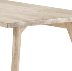 Casa Padrino Luxus Massivholz Esstisch Naturfarben 280 x 110,5 x H. 76 cm - Rechteckiger Eichenholz Küchentisch - Massivholz Esszimmer Möbel - Luxus Qualität
