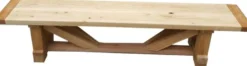 Casa Padrino Luxus Massivholz Sitzbank Imperial 230 cm - Eiche Massiv geölt - Schwere Ausführung