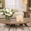 Casa Padrino Luxus Massivholz Couchtisch Braun 170 x 85 x H. 35 cm - Ovaler Eichenholz Wohnzimmertisch - Wohnzimmer Möbel - Luxus Möbel - Luxus Qualität