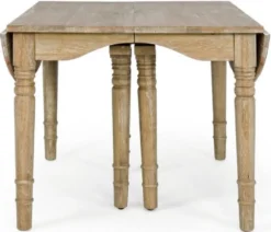 Casa Padrino Luxus Massivholz Esstisch Naturfarben 152-382 x 120 x H. 78 cm - Ausziehbarer Massivholz Küchentisch - Esszimmer Möbel - Küchen Möbel - Massivholz Möbel - Luxus Möbel