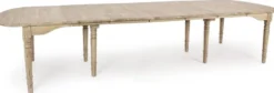 Casa Padrino Luxus Massivholz Esstisch Naturfarben 152-382 x 120 x H. 78 cm - Ausziehbarer Massivholz Küchentisch - Esszimmer Möbel - Küchen Möbel - Massivholz Möbel - Luxus Möbel