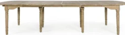 Casa Padrino Luxus Massivholz Esstisch Naturfarben 152-382 x 120 x H. 78 cm - Ausziehbarer Massivholz Küchentisch - Esszimmer Möbel - Küchen Möbel - Massivholz Möbel - Luxus Möbel