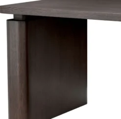 Casa Padrino Luxus Massivholz Schreibtisch Mokka / Messing 180 x 80 x H. 76 cm - Bürotisch - Computertisch - Büro Möbel - Luxus Möbel - Luxus Einrichtung - Büro Einrichtung - Luxus Qualität