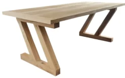 Casa Padrino Luxus Massivholz Esstisch - Eiche - 200 cm x 100 cm x H78 cm - Schwere Ausführung