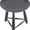 Casa Padrino Luxus Massivholz Beistelltisch Schwarz Ø 38 x H. 44 cm - Runder Mindiholz Tisch - Luxus Wohnzimmer Möbel