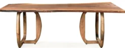 Casa Padrino Luxus Massivholz Esstisch Braun 200 x 100 x H. 76 cm - Küchentisch aus massivem Walnussholz - Esszimmer Möbel - Massivholz Möbel - Luxus Möbel