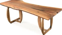Casa Padrino Luxus Massivholz Esstisch Braun 200 x 100 x H. 76 cm - Küchentisch aus massivem Walnussholz - Esszimmer Möbel - Massivholz Möbel - Luxus Möbel