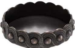 Casa Padrino Luxus Messing Aschenbecher Bronze Ø 20,5 x H. 4,5 cm - Luxus Kollektion